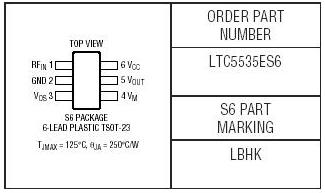 LTC5535-具有可调增益和12<b>MHz</b>基带带宽的精准<b>600</b>