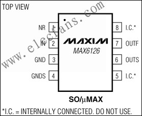 MAX6126 超低噪声、高精度、低压差电压基准