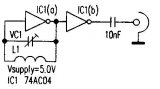 逻辑门组成的LC振荡电路