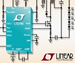 凌力尔特推出PFC隔离型LED控制器 LT3799