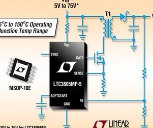 凌力尔特推出LTC3805/-5的高可靠性(MP级)版本