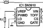 LED驱动芯片SN3910特点及应用电路