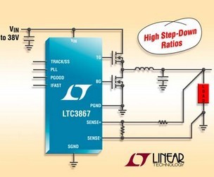 凌力尔特推出同步降压型DC/DC控制器-LTC3867