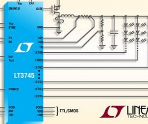 凌力尔特推出集成降压型控制器的LED驱动器LT3745