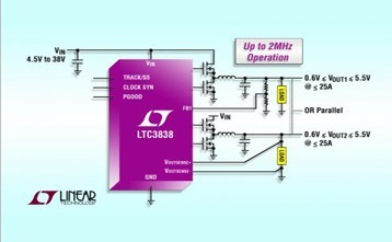 凌力尔特推出新款DC/DC控制器LTC3838