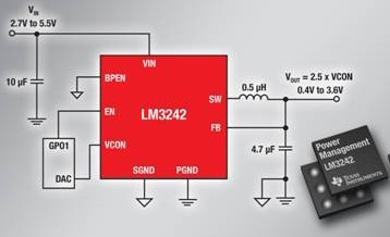 德州仪器(TI)推出最新RF DC/DC开关转换器LM3242与LM3243