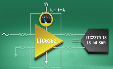 凌力尔特推出18位低功率全差分放大器 LTC6362