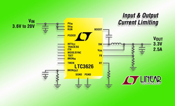 凌力尔特推20V高效率、3MHz同步降压稳压器LTC3626