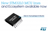 STM32L0系列MCU可以稳定工作在125度环境，并保持同类最低功耗