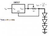 使用LM317-N创建一个简单LED驱动器