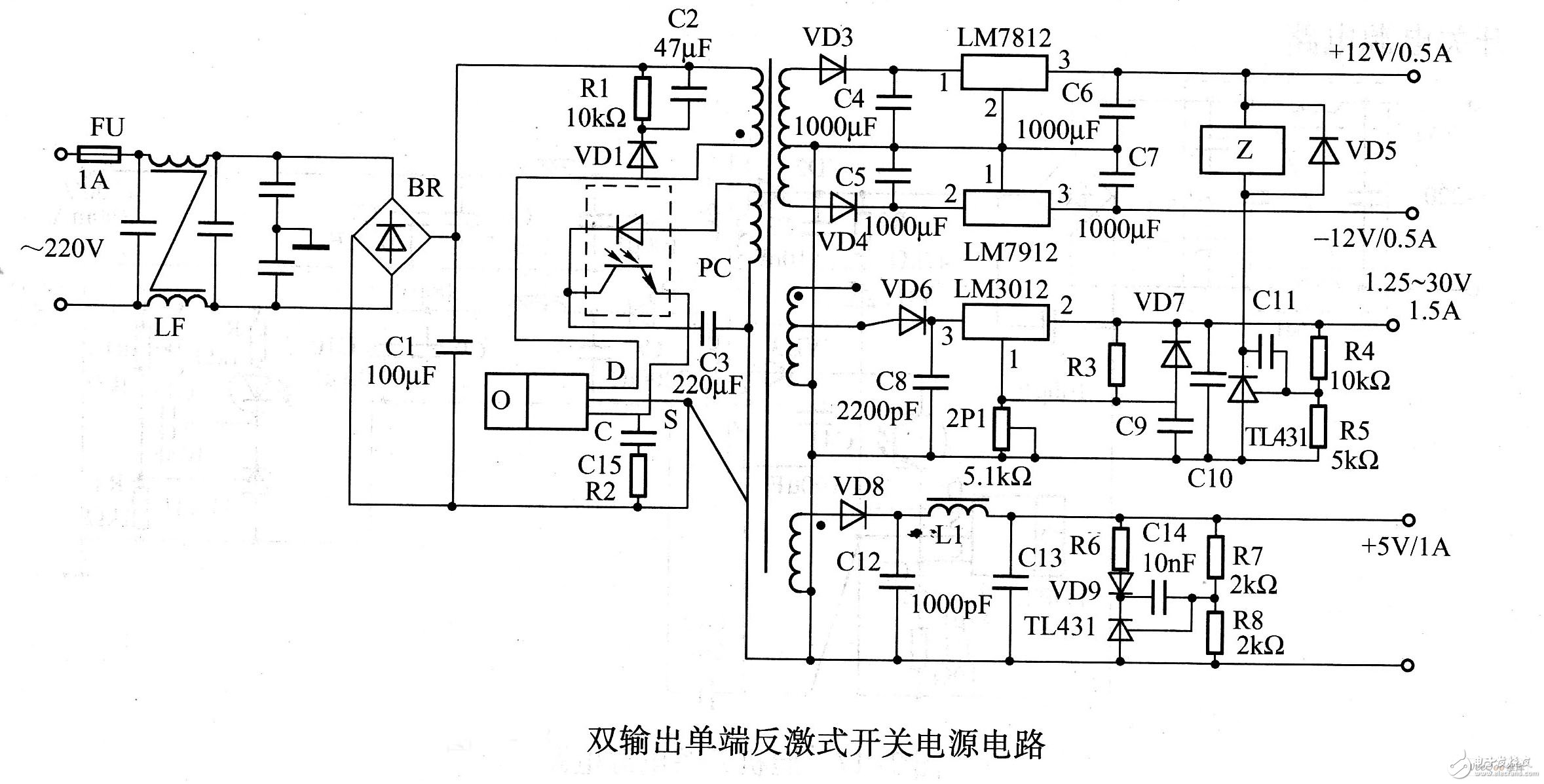 單端反激式開關電源電路調試相關問題總結