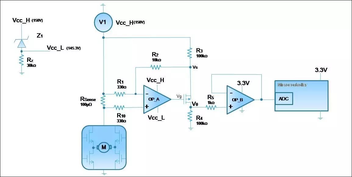 为什么低电压放大器适合在没有任何共模电压限制的情况下准确地检测电流