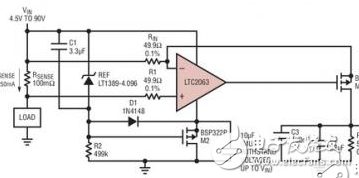 基于精密超低功耗放大器的电源<b class='flag-5'>电压</b>的高端电流检测方法