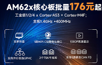 米尔AM62x核心板续写AM335x经典 助力新一代工业4.0升级