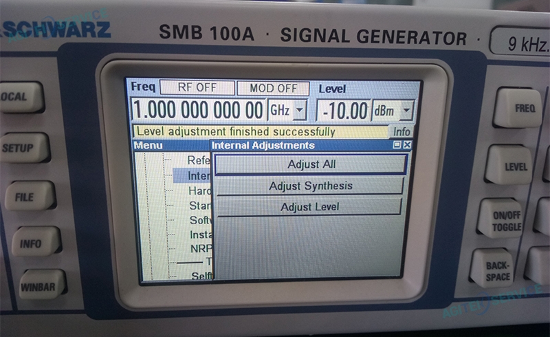 维修罗德与施瓦茨信号源SMB100A-3G以下输出信号低20dB