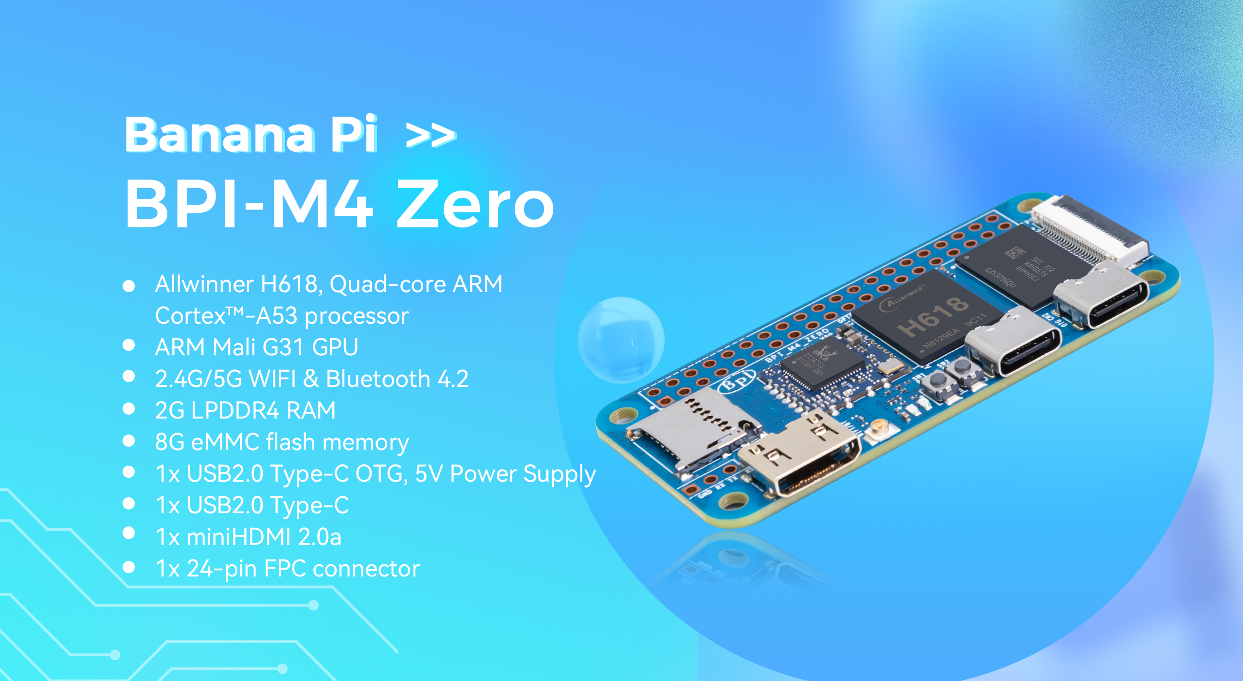 ?Banana Pi BPi-M4 Zero 開源硬件開發板評測試: <b class='flag-5'>全</b><b class='flag-5'>志</b>科技<b class='flag-5'>H618</b> 方案設計