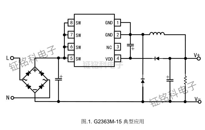 G2363X-15 <b class='flag-5'>AC-DC</b><b class='flag-5'>非</b><b class='flag-5'>隔離開關電源</b><b class='flag-5'>芯片</b> 固定15<b class='flag-5'>V</b>輸出