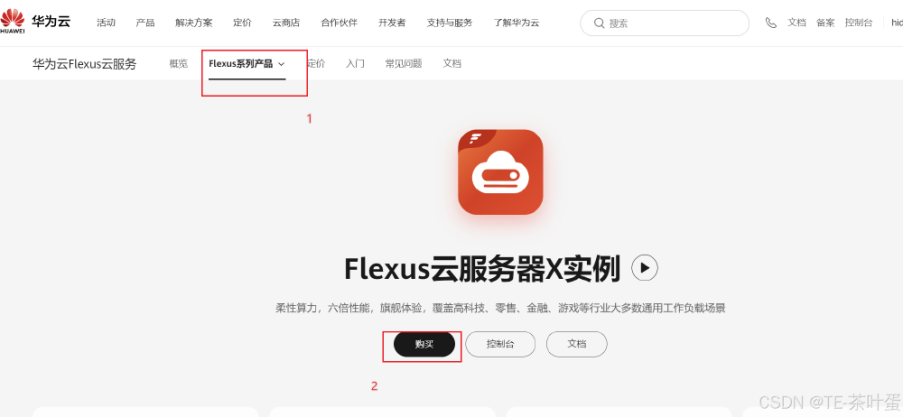 华为云 Flexus 云服务器 X 实例 - 选购到创建宝塔