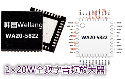 <b class='flag-5'>2</b>×<b class='flag-5'>20W</b>全<b class='flag-5'>数字音频放大器</b>WA<b class='flag-5'>20</b>-5822