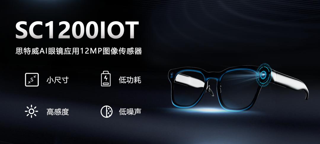 SC1200IOT 思特威推出1200萬像素AI眼鏡應用CMOS圖像傳感器