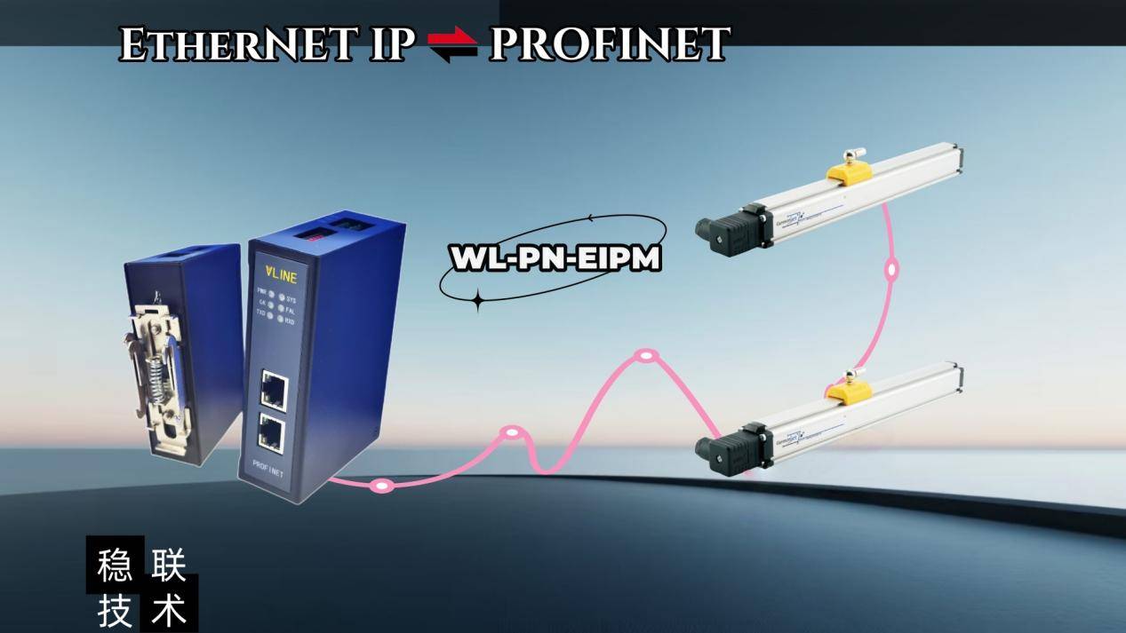 協議不兼容？不存在！Ethernet IP轉Profinet+電子尺，數據互通0障礙