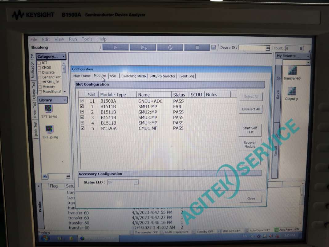 Keysight是德科技 B1500<b class='flag-5'>A</b><b class='flag-5'>半導體</b><b class='flag-5'>參數分析儀</b>開機后自診斷報錯故障維修過程