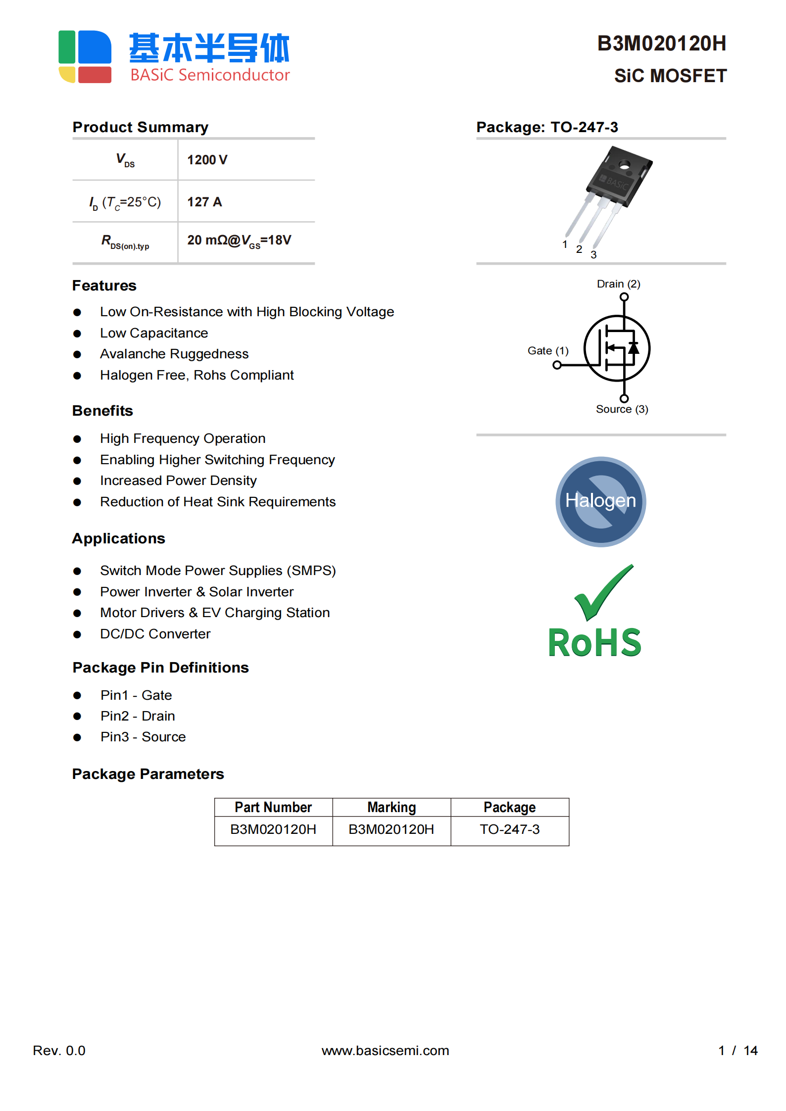 B3M020120H（SiC MOSFET）其替代IGBT單管的應(yīng)用價(jià)值分析