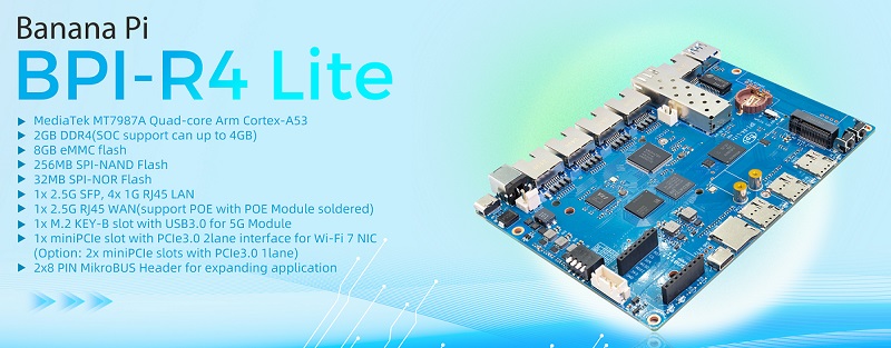 Banana Pi BPI-R4 Lite：新型單板計(jì)算機(jī)比 Raspberry Pi 5 更具優(yōu)勢(shì)