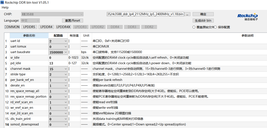 <b class='flag-5'>瑞</b><b class='flag-5'>芯</b><b class='flag-5'>微</b><b class='flag-5'>DDR</b> Bin工具詳解：輕松配置<b class='flag-5'>DDR</b>參數(shù)，助力系統(tǒng)穩(wěn)定運(yùn)行