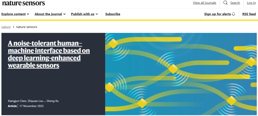 <b class='flag-5'>Nature</b>傳感器新子刊第一篇論文出爐，中國青年學(xué)者聯(lián)手撰寫