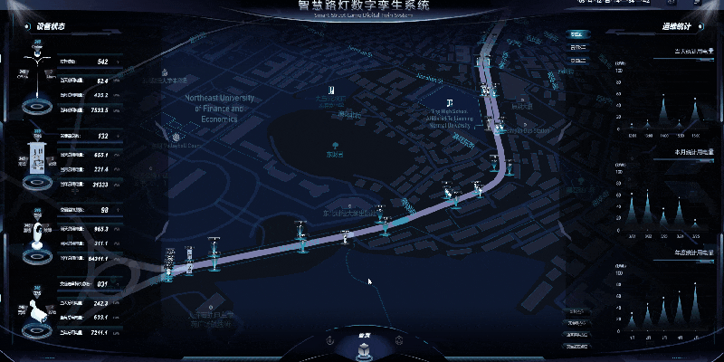 图扑数字孪生智慧灯杆系统：