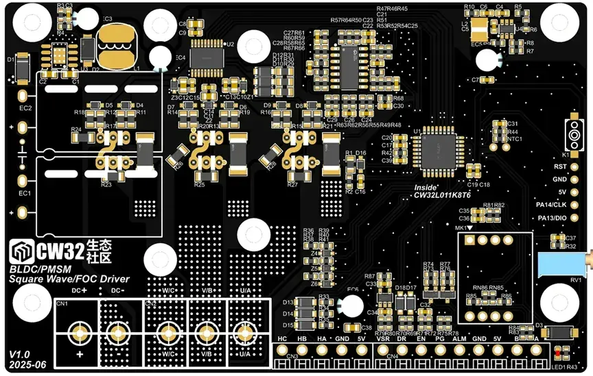 基于CW32的BLDC控制应用实例分析——I/O分配及主控电路设计