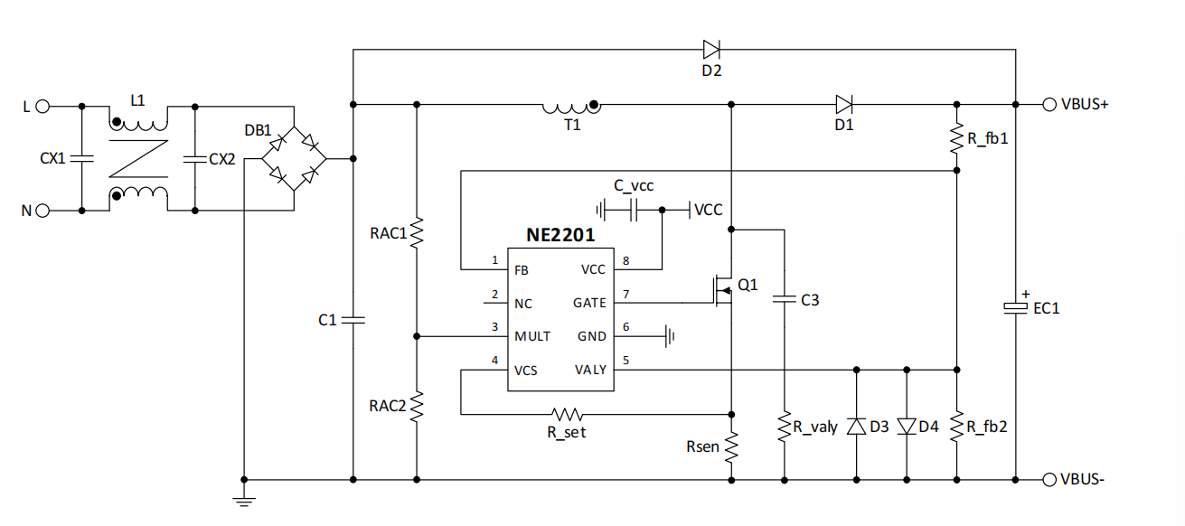NE2201 300W PFC芯片，DCM、CRM模式，拼对拼替换 ON NCL2801