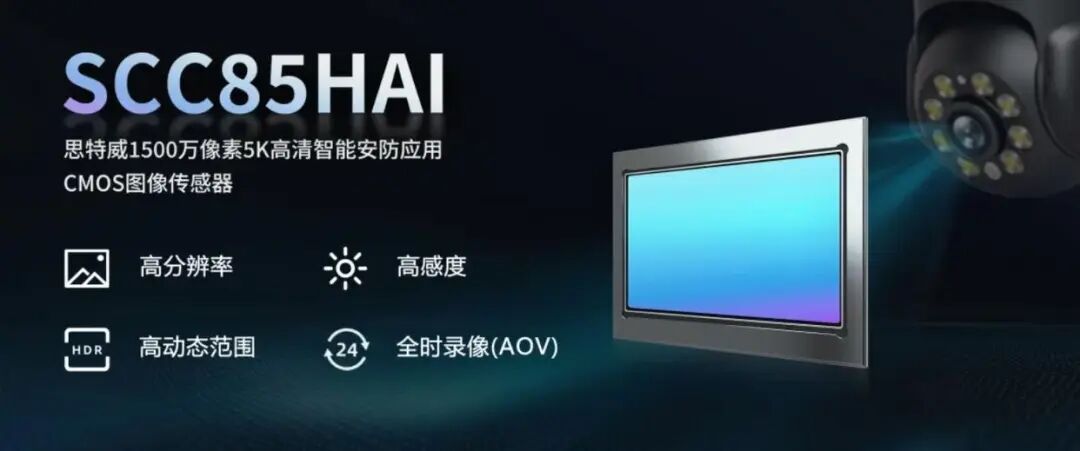 思特威推出 1500 万像素 5K 图像传感器 SCC85HAI
