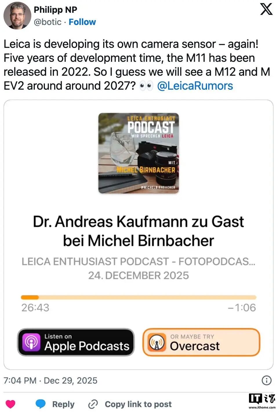 徠卡重啟自研<b class='flag-5'>圖像</b><b class='flag-5'>傳感器</b>