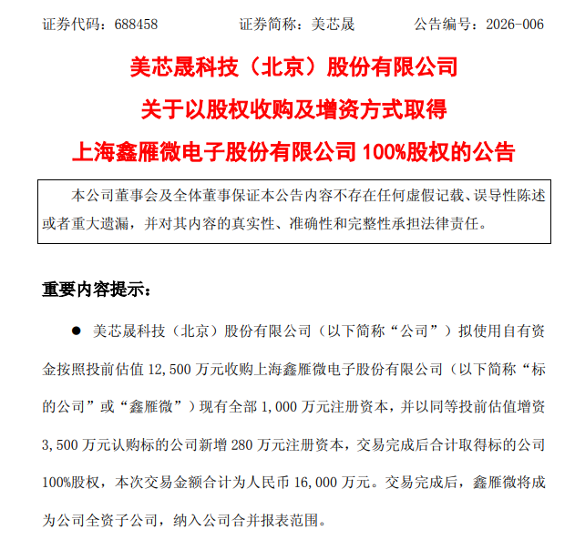 1.6億，剛剛，A股芯片龍頭并購(gòu)一家磁傳感器公司！