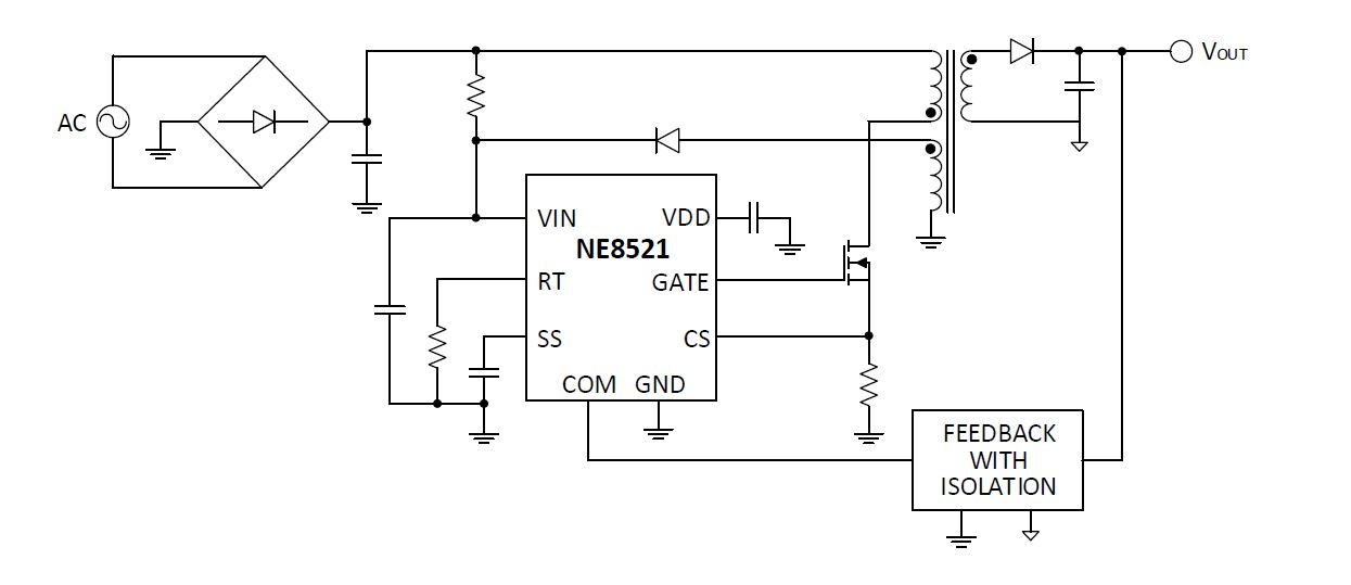 NE8521 AC-DC或者DC输入，SSR架构，功率100瓦
