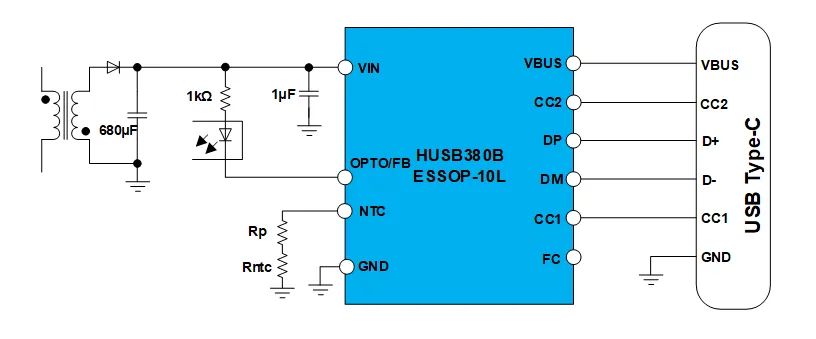 HUSB380B: AVS和DPS<b class='flag-5'>極</b><b class='flag-5'>簡</b>快充新標(biāo)桿