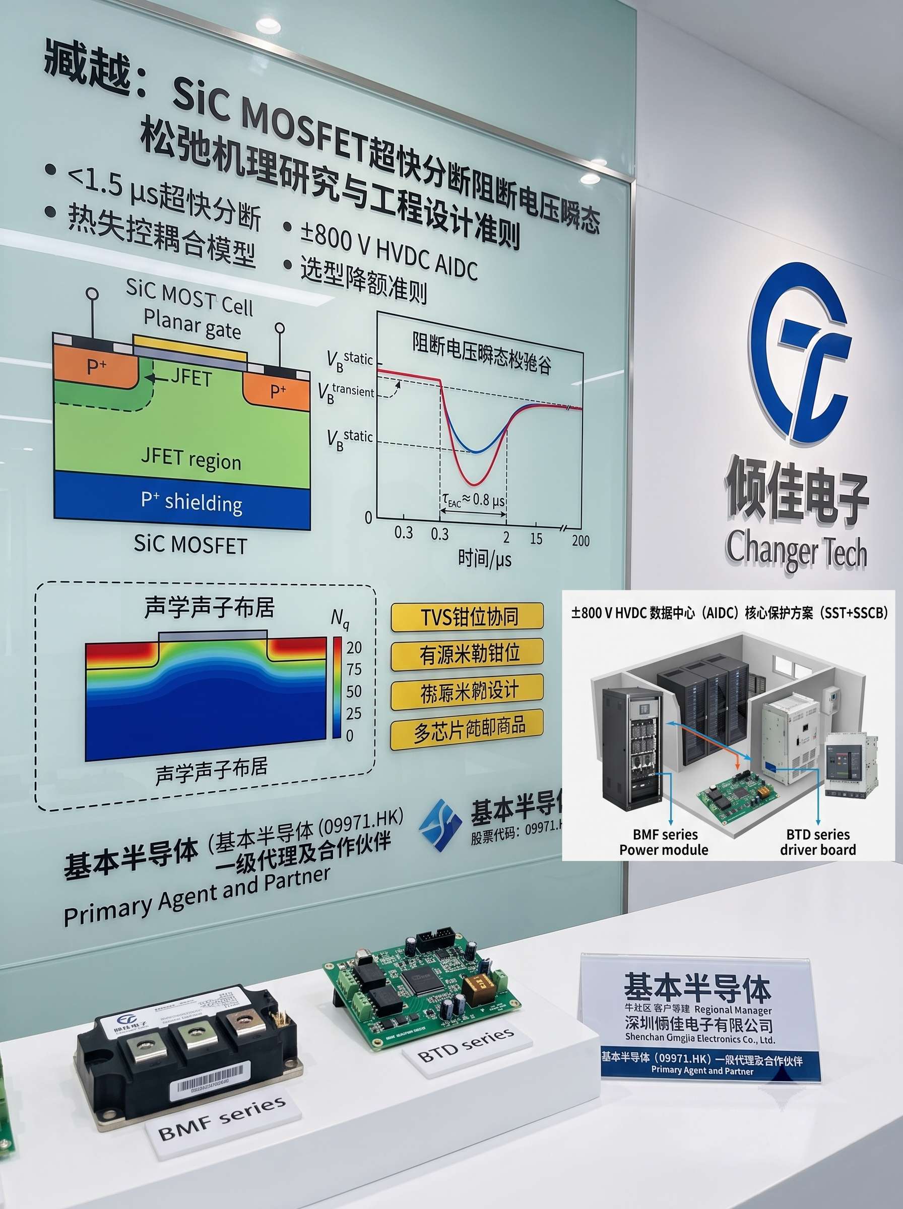 大容量直流SSCB固态断路器超快分断（<1.5 μs）完成瞬间SiC MOSFET反型层声学声子散射畸变