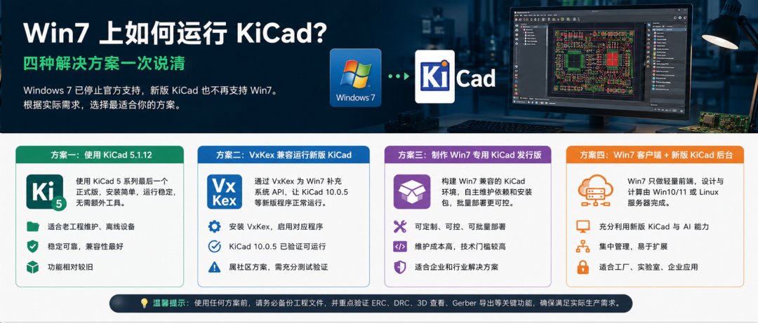 Win7 上如何运行 KiCad？