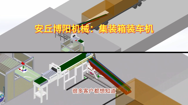 氯化钠整体推进式装车机   集装箱自动装车机器人现场