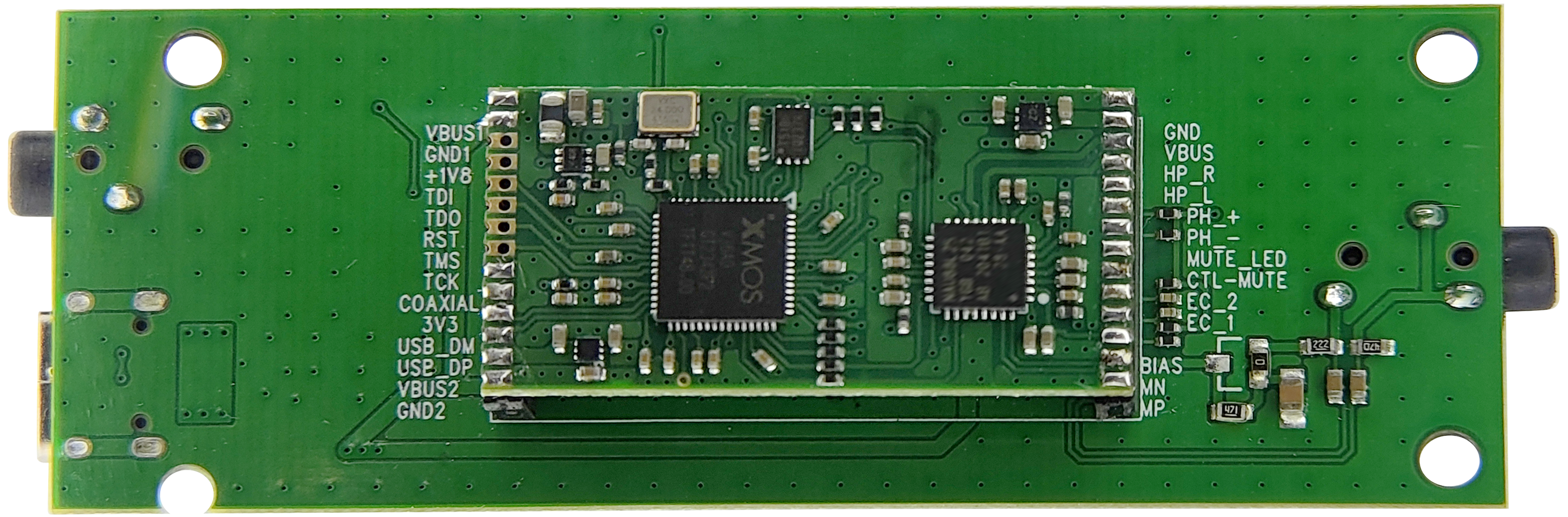 XU316 USB AI降噪直播麥克風(fēng)核心板(30.3x80mm)