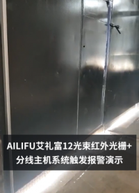 12光束紅外光柵+分線主機系統(tǒng)觸發(fā)報警演示