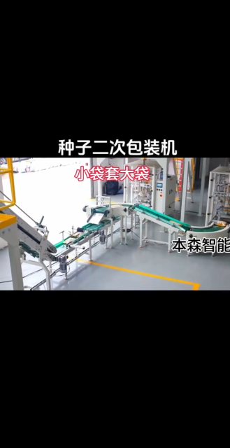 大米種子不銹鋼全自動(dòng)二次包裝機(jī)  種子小袋套大袋包裝機(jī)