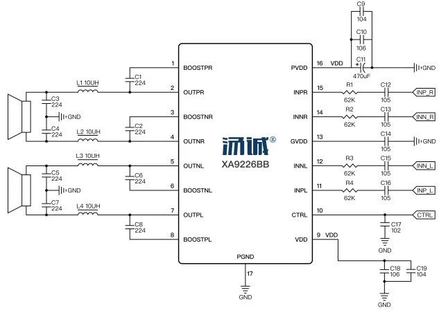 汤诚科技投影仪XA9226BB音频功放芯片完美媲美智浦欣CS8676解决方案