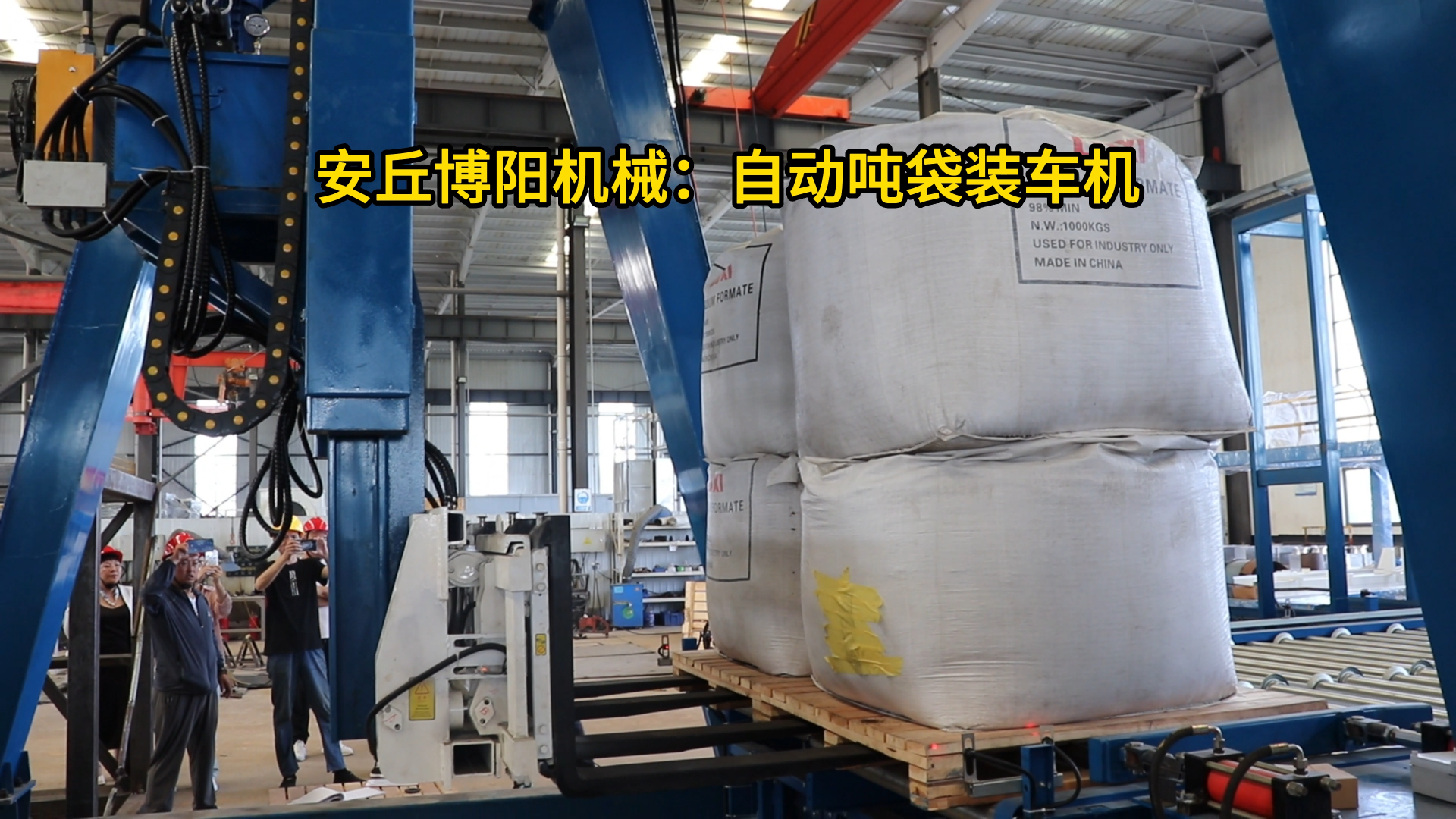 1噸染料全自動(dòng)噸袋裝車設(shè)備 粉體噸袋全自動(dòng)裝車機(jī)械手