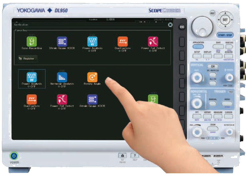 DL950 ScopeCorder Touch Screen | Yokogawa Test&Measurement