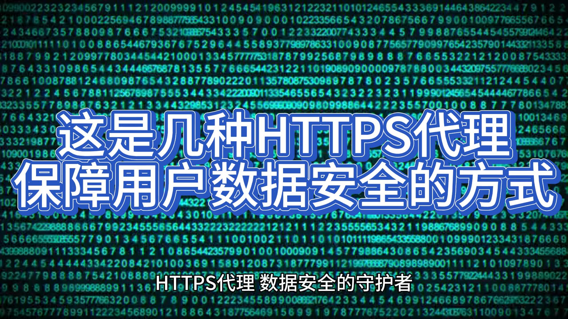 这是几种HTTPS代理保障用户数据安全的方式#HTTPS代理 