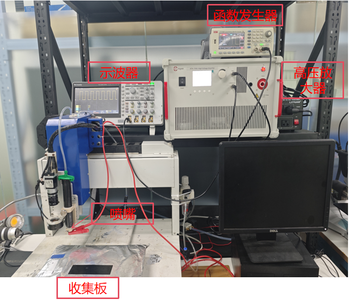 基于EHD打印的電子點膠技術實驗實拍圖