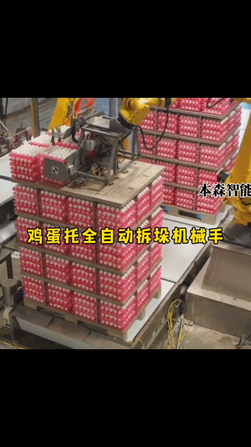 山東本森智能裝備    雞蛋托全自動拆垛機(jī)械手#拆垛機(jī)
 